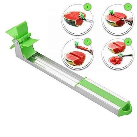 Stainless Steel Watermelon Cutter + German Grade Stainless Steel Thicker Queen Watermelon Fruit Slicer Cut Fruit Cutter
