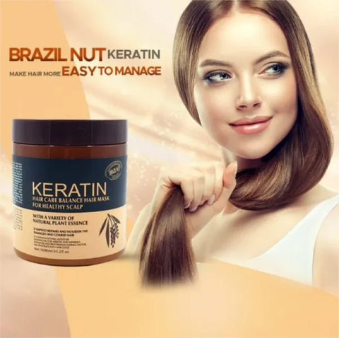 Keratin Hair Mask | Deal Of 3 Keratin Hair Treatment | Hair Mask + Hair Shampoo + Hair Serum With Free Makeup Fixer