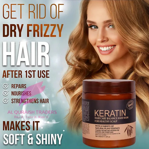 Keratin Hair Mask | Deal Of 3 Keratin Hair Treatment | Hair Mask + Hair Shampoo + Hair Serum With Free Makeup Fixer